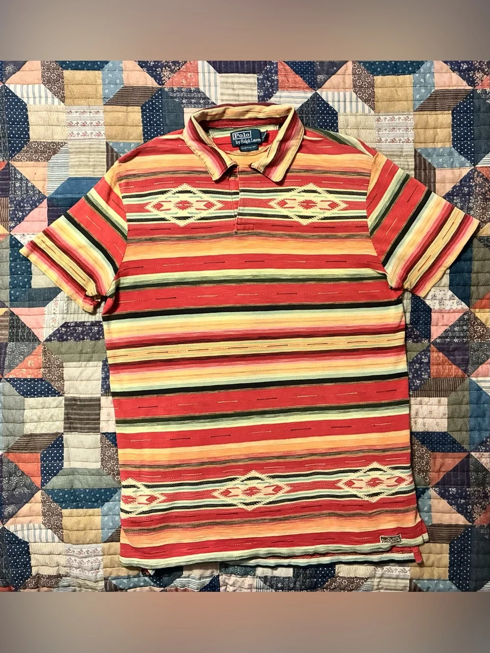 VTG. 90’S POLO RALPH LAUREN WESTERN POLO SHIRT- SIZE LARGE